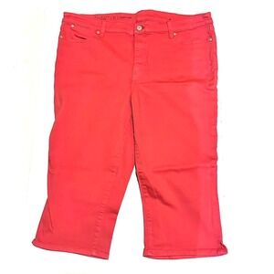 Eddie Bauer Pedal Pusher Cropped Cotton Jean Pants Women's Plus 16